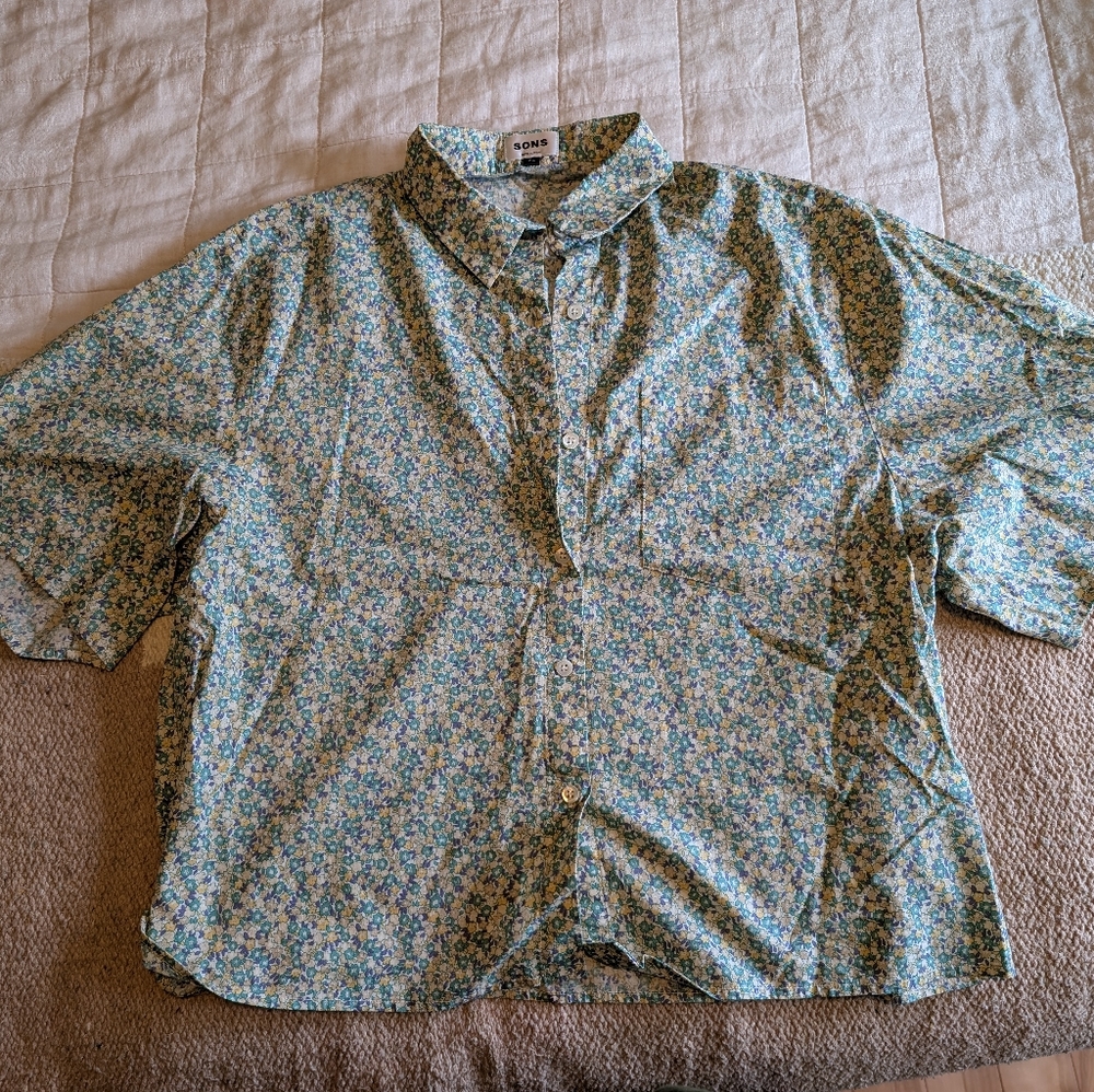 SONS Floral Short Sleeve Pajama Top